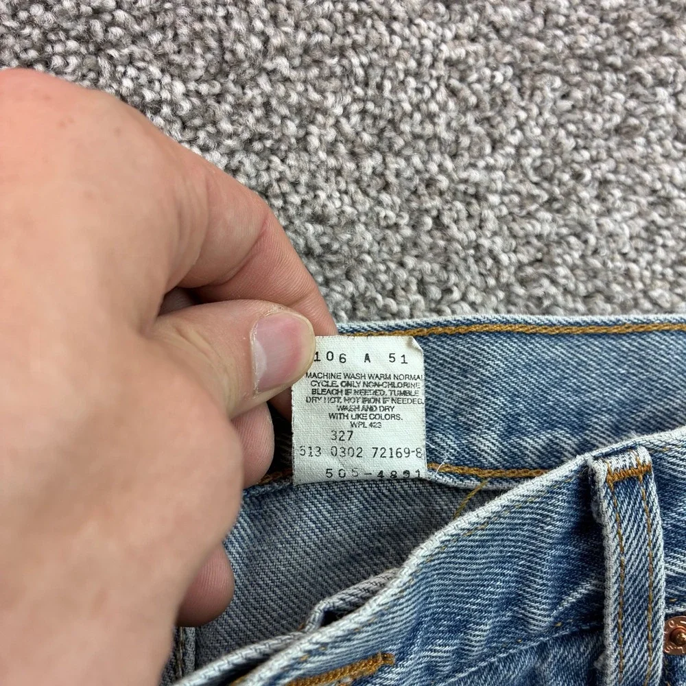 Vintage Levi's 505 Jeans Mens 36x32 Blue Denim Straight Leg Denim USA Made